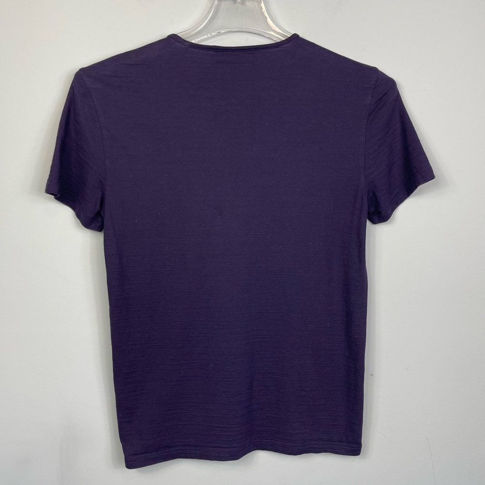 JOHN VARVATOS STRIATED CREWNECK SLIM FIT T-SHIRT K1762S3-AZJ3 PURPLE PLUM S - Picture 6 of 13